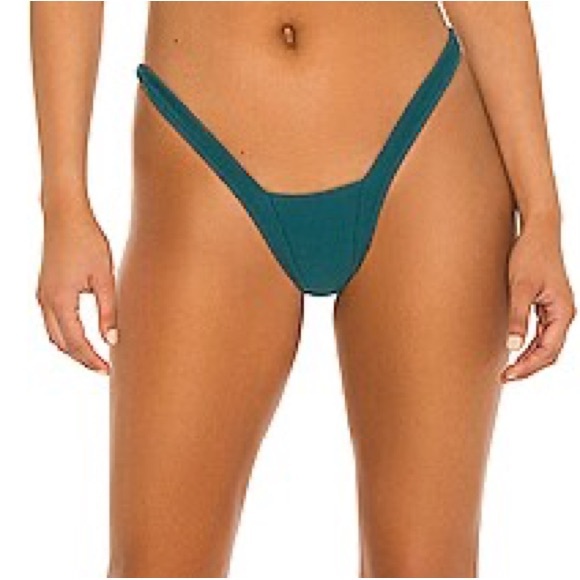 Lovers & Friends Angeles Bikini Set Teal Ribbed - Picture 3 of 5